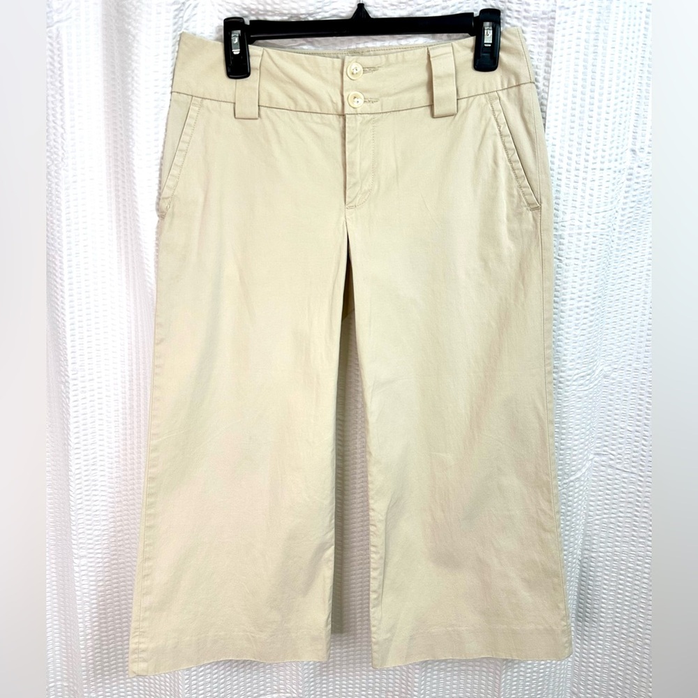 Banana Republic Cream Cotton Capri